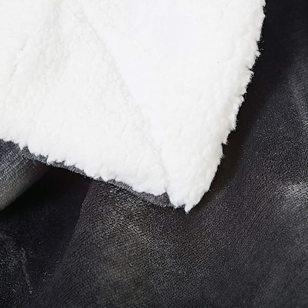 70x100cm Mørkegrå Tæppe Dobbeltsidet Tæpper, Hyggelige Tæpper, Tykt Varmt Sofa Tæppe Blødt Fleece Tæppe Til Sofa Kast Eller Stue