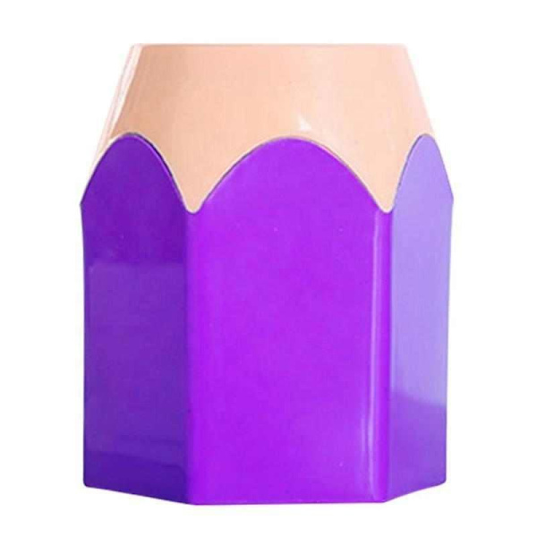 Vintage-tyyliinen Luova Kynäpidike Työpöydän Säilytyslaatikko Kynäkuppi Meikkisiveltimille Tarvikkeille - Violetti