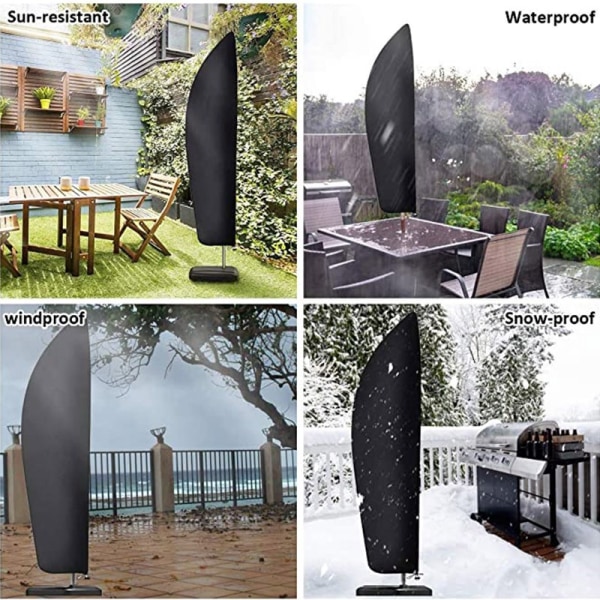 Paraplytrekk Vanntett utendørs anti-UV paraplytrekk med glidelås，200 x 30 x 50 cm