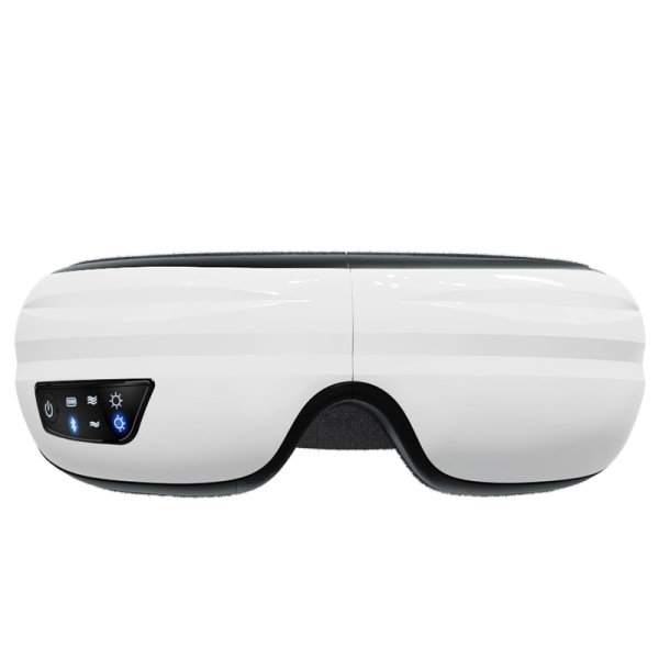 Øyemassasjeapparat med varme, Oppgrader Smart øyemaske med hvit støymusikk, Oppladbart øyemassasjeapparat for migrene Slapp av Øyebelastning Tørre øyne, Øynemassasje I
