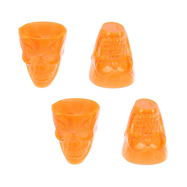 4 st Halloween Skalle-Mönster Vinglas Festival Vatten Drycker Champagne Skål Glas För Fest Dekoration OrangeM Orange M