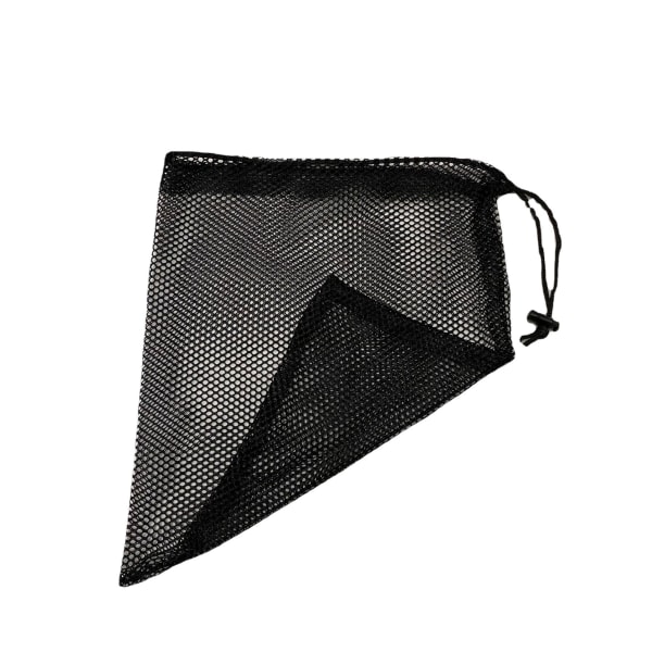 10 stk Sportsnett Sportsutstyrpose, Svart, 10,2x11 tommer - Multifunksjonell, Trekkstrengpose, Strand, Vask