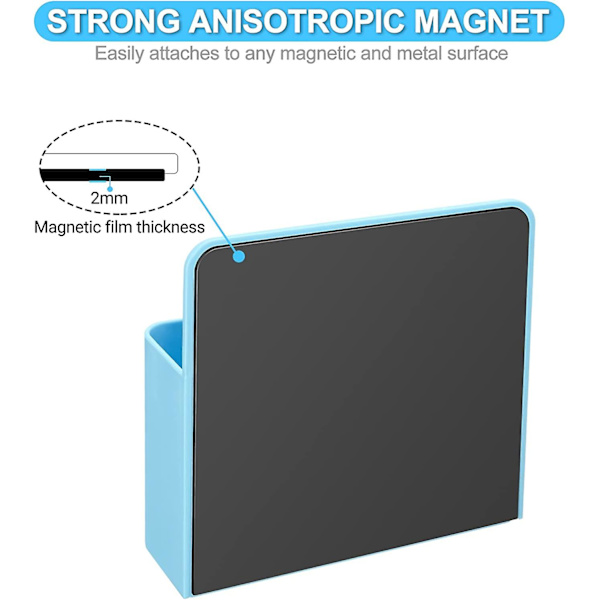 2 kpl Vahva Magneettinen Kuiva Pyyhkijä Markerikynänpidike Valkotaululle/Jääkaapille/Kouluun, Magneettinen Kynänpidike Anisotrooppisen Magneettilevyn Kanssa