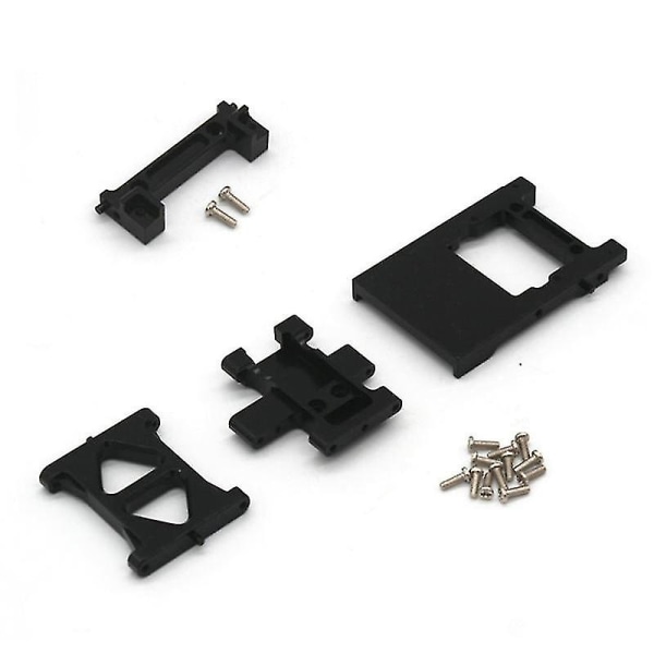 Metallfester Glideplate Tverrbjelke bakre støtfangerfeste kompatibel med 1/18 Rochobby Rc biloppgraderingsdeler, svart