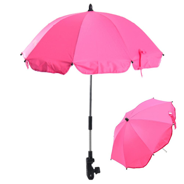 Strekkbar Babyvogn Parasollfeste Stativ Parasoll Barnevogn Parasoll Sol Regnskydd Rosy