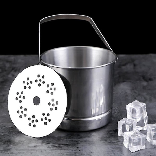 Isbitshink Isolerad Bärbar Rostfritt Stål Champagne Isbitshink Bar Isbitshink Metallhink Wit