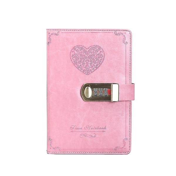 Låsbar Dagbog Vintage Lås Journal Genopfyldelig Personlig Låsbar Dagbog Romantik Læder Låsbar Skrive Notesbog B B
