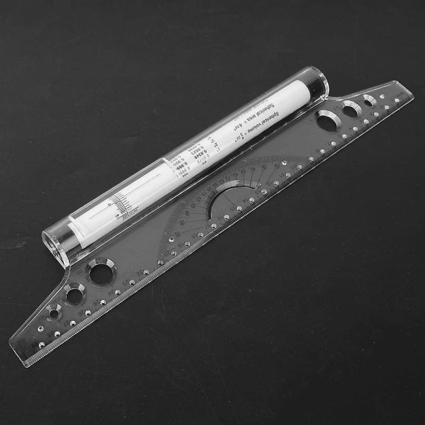 Parallel Lineal Multipurpose Lineal Balanceskala Metrisk Parallel Tegning Rullelineal (1 stk., Hvid)