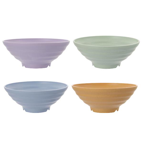 4 kpl Keittiön Japanilaistyyliset Ramen-kulhot Riisikulhot Vehnänolki Salaattikulhot Sekalaiset Värit 21X21X8cm Assorted Color 21X21X8cm