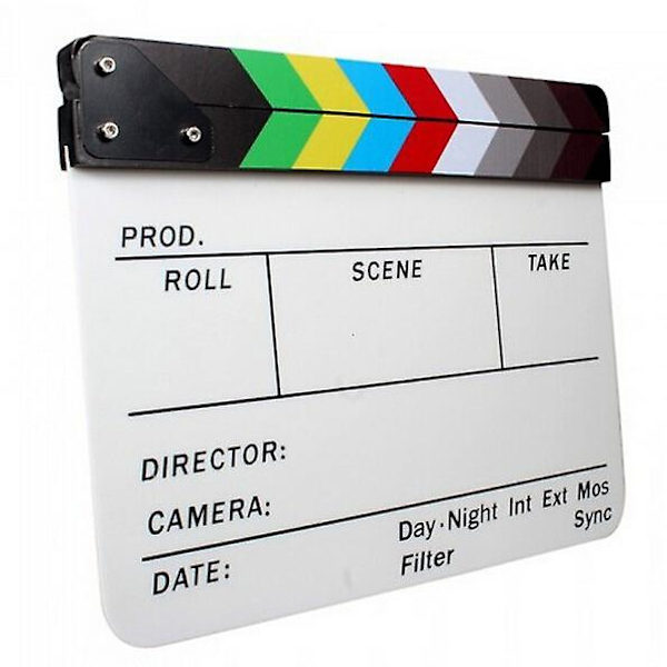 Videoprops/Fotoprops, Akrylplatta, Regissörs Klappbräda