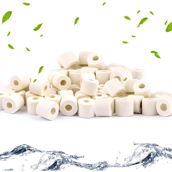 Orgaaninen keramiikkasuodatinrengas, sopii monenlaisiin akvaarioihin ja lampiin, stabiloi veden pH:ta (420g keramiikkasuodatinrengas)