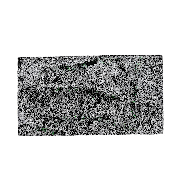 1 stk Simulering 3D Bakgrunnstavle for Reptilboks Akvarium Bakgrunnstavle Tilfeldig Farge Grønn 28,5x15 Green 28.5x15.5cm