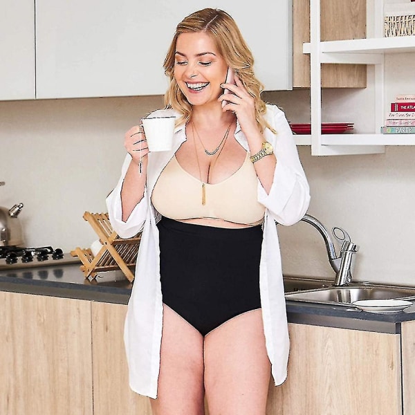 2 st Shapewear för Kvinnor Magekontroll Hög Midja Trosor Plus Size