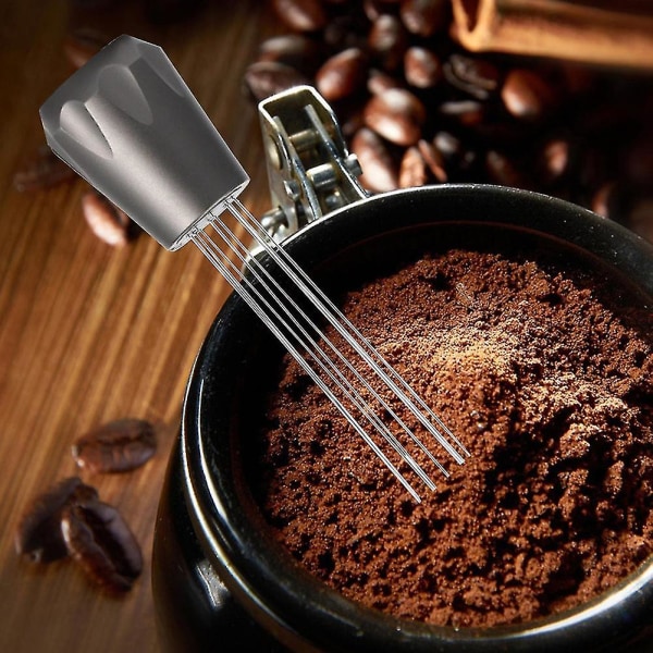 Kaffepulver Tamper Distributor Værktøj Kaffepulver Espresso Rør Omrøring Værktøj Rustfrit Stål