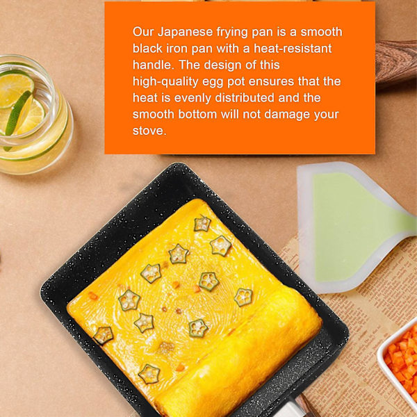 Tamagoyaki Pan Japansk Omeletpande, Non-stick Belægning Kvadratisk Ægpande Stegepande Til At Lave Omelet