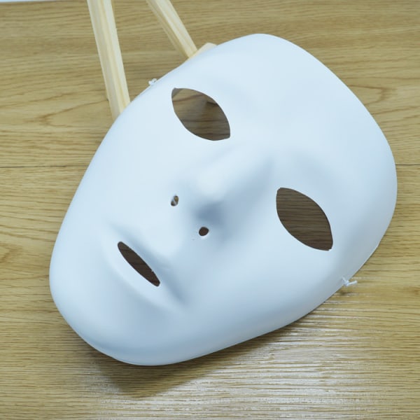 Hvite plastmasker for personlig tilpasning - s Rent hvit kreativ maske (Mann)