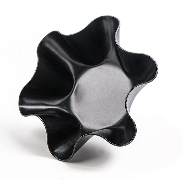Kökets Tortilla Bowl Maker, Non-Stick Kolstål, Nonstick Tortilla Bowl Bakers/Makers, 1-Pack, Svart