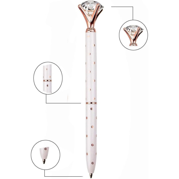 Diamant Pen Rose Guld Pen Krystal Kuglepenne Bling Metal Kuglepen 8 STK 8 PCS