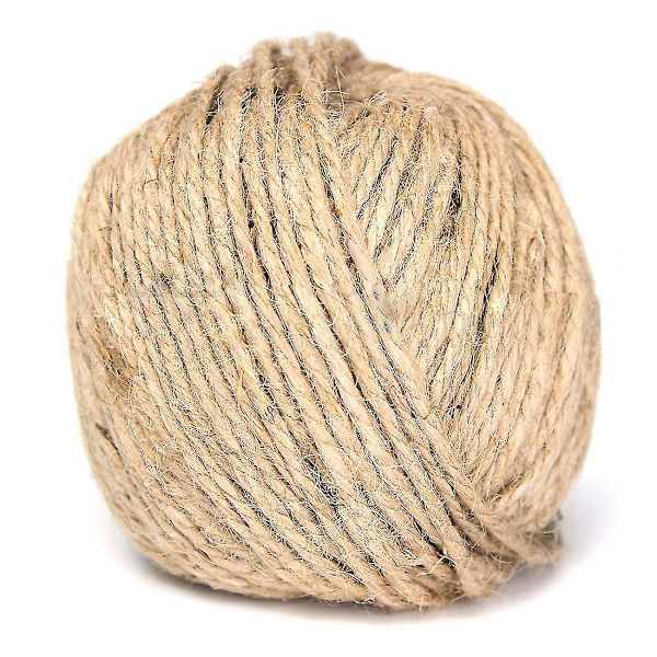 3mm Tjock Brun Rustik Jutegarn Hessiansnöre Rep Kompatibel Med Hantverk 50m