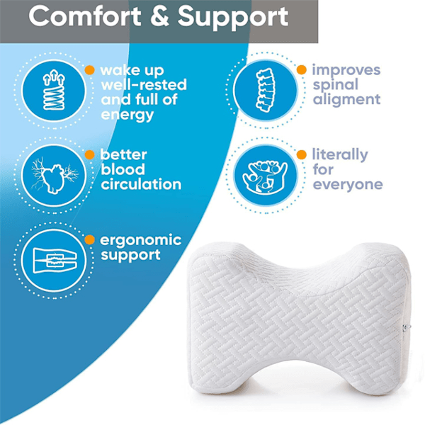 Ergonomisk Knepute for Bein med Memory Foam Firkantet Pad Laptop Pult Armlene Memory Foam Vevd 100% Polyester 26*20*15cm_xrzi 1