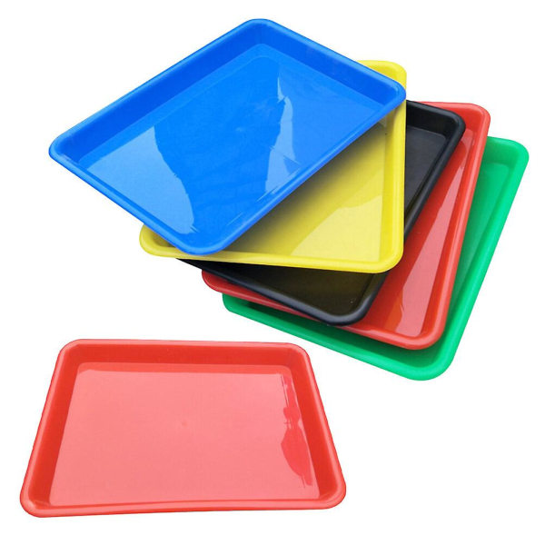 6 st plastbrickor rektangulär förvaringshållare minibehållare (slumpmässig färg) slumpmässig färg17,5 x 22 cm Random Color 17.5X22CM