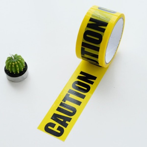 Advarselstape, Gul og Sort Gulvmarkeringstape, CAUTION Tape Sikkerhedstape til D