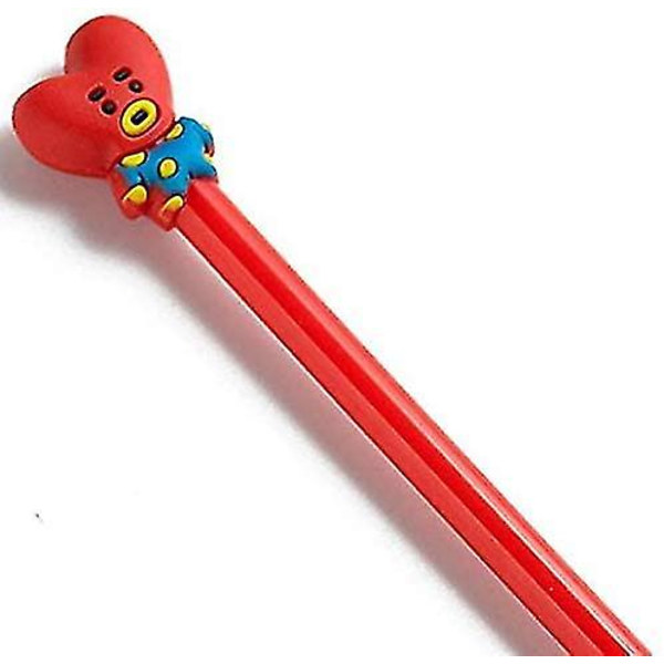 Cartoon Djur Fontänpenna Svart Bläck Skrivande Penna Set Plast Kreativ Gel Penna Kontorsmaterial Set (8 st)
