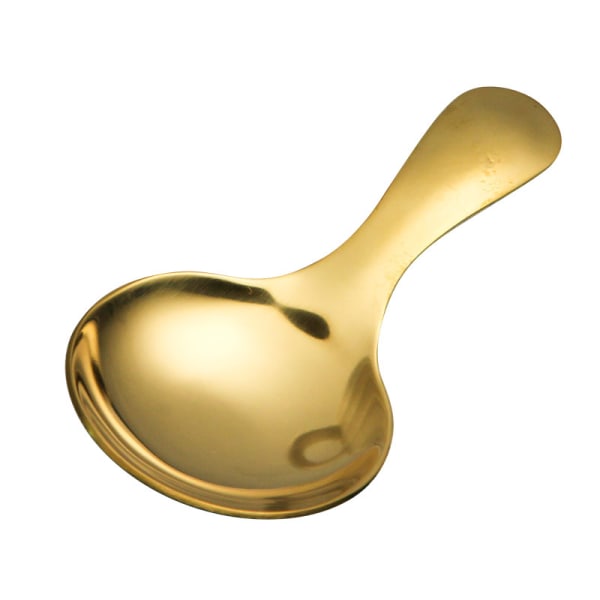 1Pc Short Handle Dessert Spoon Stainless Steel Sugar Salt Spice Spoon Condiment Tea Coffee Scoop Kitchen Tools Small Kids Spoon (gold),