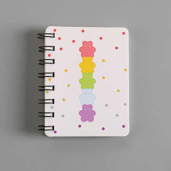 Lille Spiralnotesbog, 4 stk. 3,14 tommer x 4,13 tommer 4 Stilarter Design Tykt Hardcover Blanke Sider 80 Ark - 160 Sider Journaler