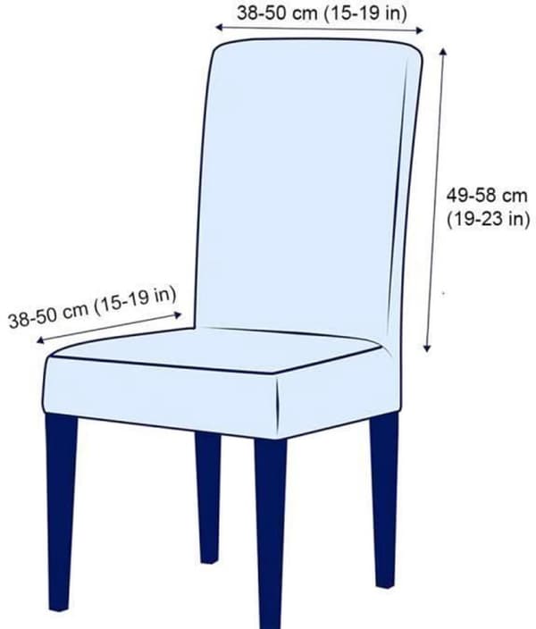 Strækbare stolebetræk til spisestue, sæt med 6, Jacquard ternet mønster, Polyester Spandex Elastiske Slipcovers, Turkis