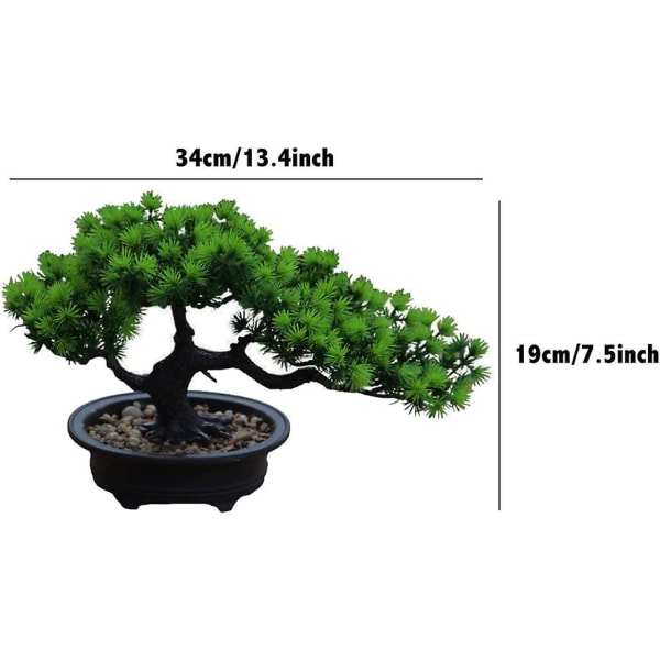 Kunstig bonsai-tre falsk plante pop-dekorasjon kunstige potteplanter Furu-bonsai-plante for hoveddekorasjonsskjerm