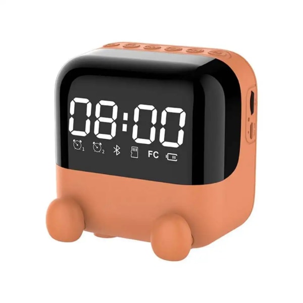 Väckarklocka för sovrum/kontor, Digital klocka med Bluetooth högtalare, Liten väckarklocka för tunga sovande vuxna/tonåringar med Dual Al