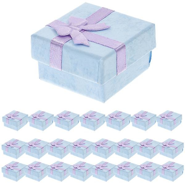 24 st Smyckeskrin Presentaskarmband Presentask Ring Presentask Smycke Förpackningsaskar Ring Förvaringsaskar Lila 4X4CM Purple 4X4CM