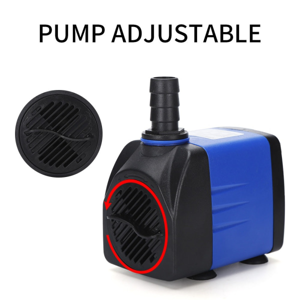 Submersible Pump, Ultra Quiet Water Pump with. High Lift, Fountain Pump with . Power Cord, 2 Nozzles for Fish Tank, Pond, Aquarium