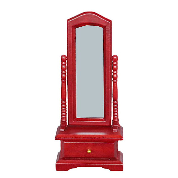 Miniatyyrihuonekalut Koriste Mini Talo Pöytä Mini Pukupeili Malli Nuken Pukupeili Punainen 13.5X5.8X2.6CM Red 13.5X5.8X2.6CM