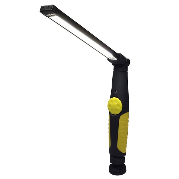 1 set Cob arbetslampa Uppladdningsbar bärbar mekanikerlampa med magnetisk bas Gul 37,5 x 3,4 cm Yellow 37.5X3.4cm
