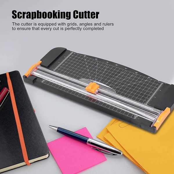 A4 Papirkutter, Håndværk Papir Trimmer Titan Papir Trimmer Scrapbooking Værktøj Til Håndværksprojekt, Etiket, Hilsenskort (1 stk, Sort)
