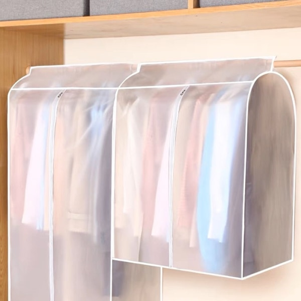 Hanging Garment Bags for Closet Storage Large Hanging Garment Clothes Cover Clothing Storage Bag Zipper Translucent Closet Clothes