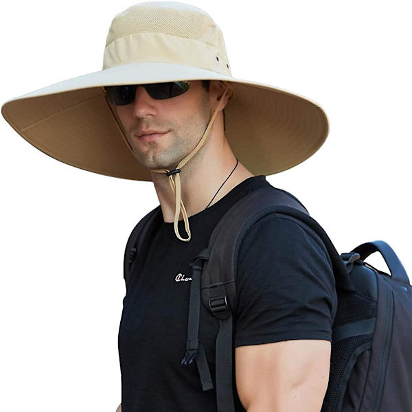 Super Bredbred Bucket Hat Upf50+ Vandafvisende Solhat Til Fiskeri Vandreture CampingC03 khaki C03 khaki
