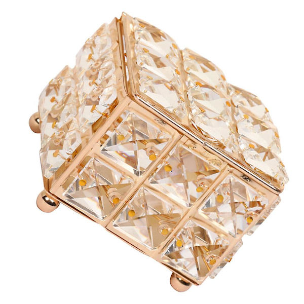 1 kpl Työpöydän Korurasia Neliömäinen Korujen Järjestäjä Korujen Säilytysastia Kulta 9x7cm Golden 9x7cm