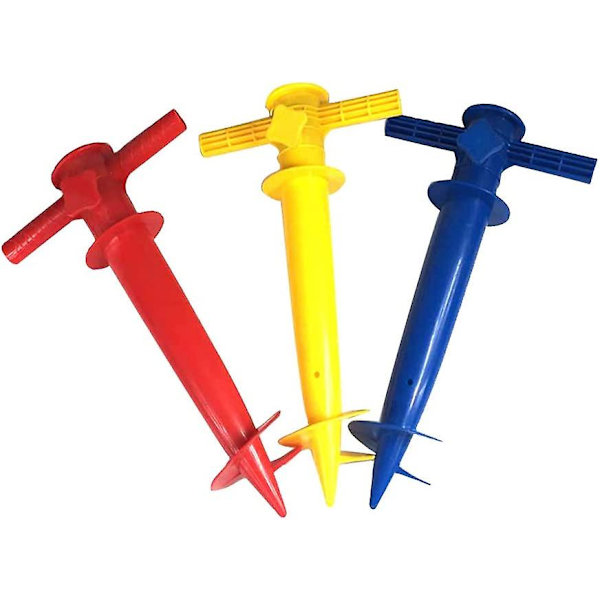 1-pack Mark Sand Paraplyankare Spik Paraply Stretch Stativhållare För Fiskespö Sol Strand Trädgård Uteplats (slumpmässig Färg)