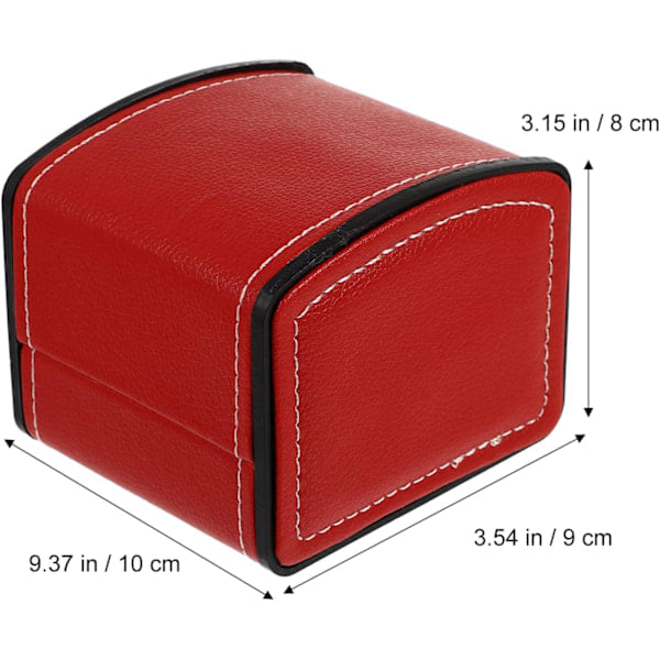 /Ryi/Rejseetui til Ure Rejse Smykkeskrin Opbevaringsboks Luksuriøs Organizer Boks til Herre Smykker Ure Armbånd Halskæder Rød