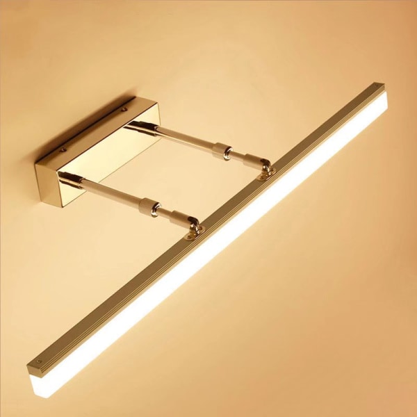 Teleskopiskt spegelskåp spegel frontljus LED badrumslampa för badrum Enkel modern anti-dim gyllene sminkspegellampa
