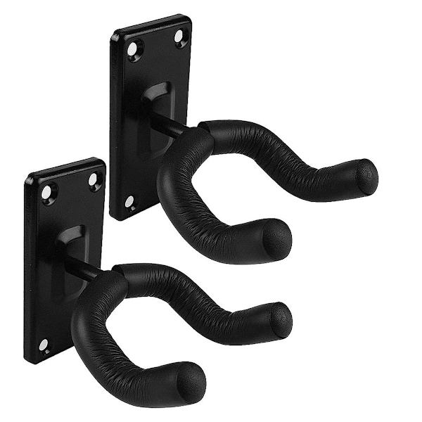 Gitarrväggfäste, Gitarrväggkrokar, Gitarrhängare Väggfäste Krok Hållare Stativ för Vägg 1-pack-Svart
