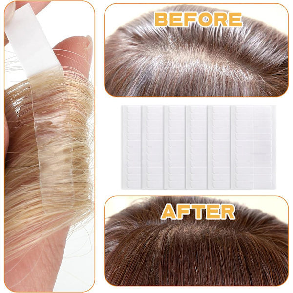 Tape Extensions Lim, 1 ark/144 stk Erstatningstape, Limstrimler, Tape, Extensions, for Hårforlengelser, Hårklemmer (Hvit)_RY