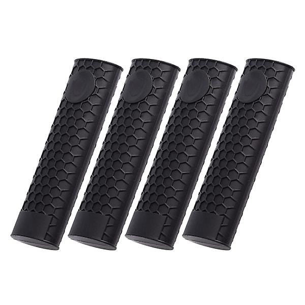 4 stk Silikon Grytehåndtak Holder Varmebestandig Deksel Sklisikkert Grytehåndtak Hylse (svart) 15*5*3c 15*5*3cm