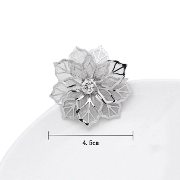 12 stk. 3D Blomster Metal Servietring Holder Middag Bryllup Håndklæde Ringe