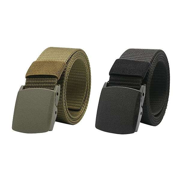 2 stk Herrebelter Treningsbelte Herre Eventyrbelte Lerret Midje Belte Rigger Belte Belte Menn 113 * 3,8 cm 113*3.8 cm