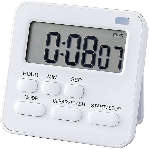 Timer, Køkken Timer Digital Timer Med Stopur Og Nedtællingsfunktion, Køkken Alarmur Æg Timer, Digital Magnet Timer LCD Display Til Børn Og