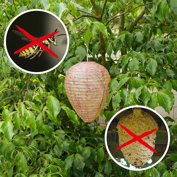 Geting av getingbo Eco-vänlig hängande falskt getingbo lykta fälla 4 st